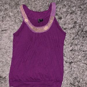 Purple Bead Tank Top